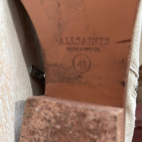 AllSaints Yurie Leather Suede Ankle Boots - 41 - Picture 10 of 12